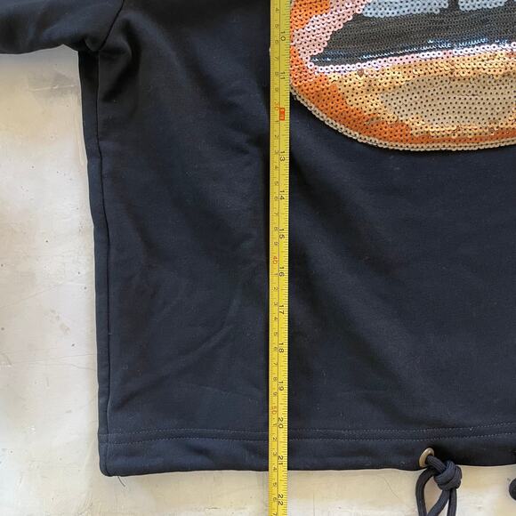 Embellished Sequin Glam Going Out Top Small Lips Retro Y2K McBling Festival - Picture 8 of 8